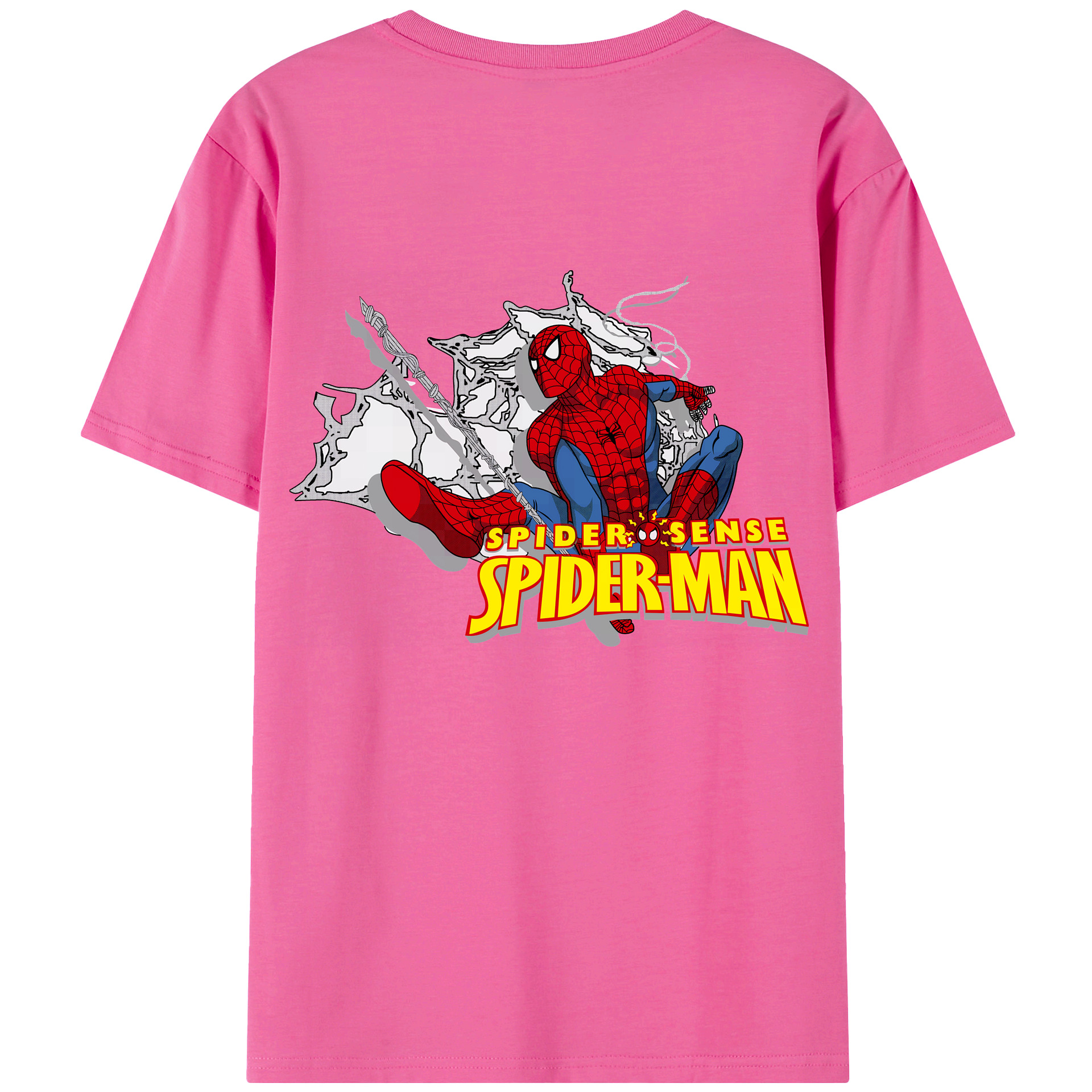 （画像用） Spider Man スパイダーマン レディース半袖Tシャツ(バックプリント)